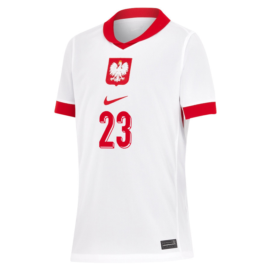 Adrian Benedyczak 23 Poland National Team 2024/25 Home YOUTH Jersey - White