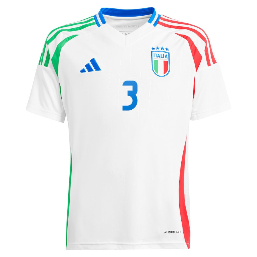 Federico Dimarco 3 Italy National Team 2024 Away YOUTH Jersey - White
