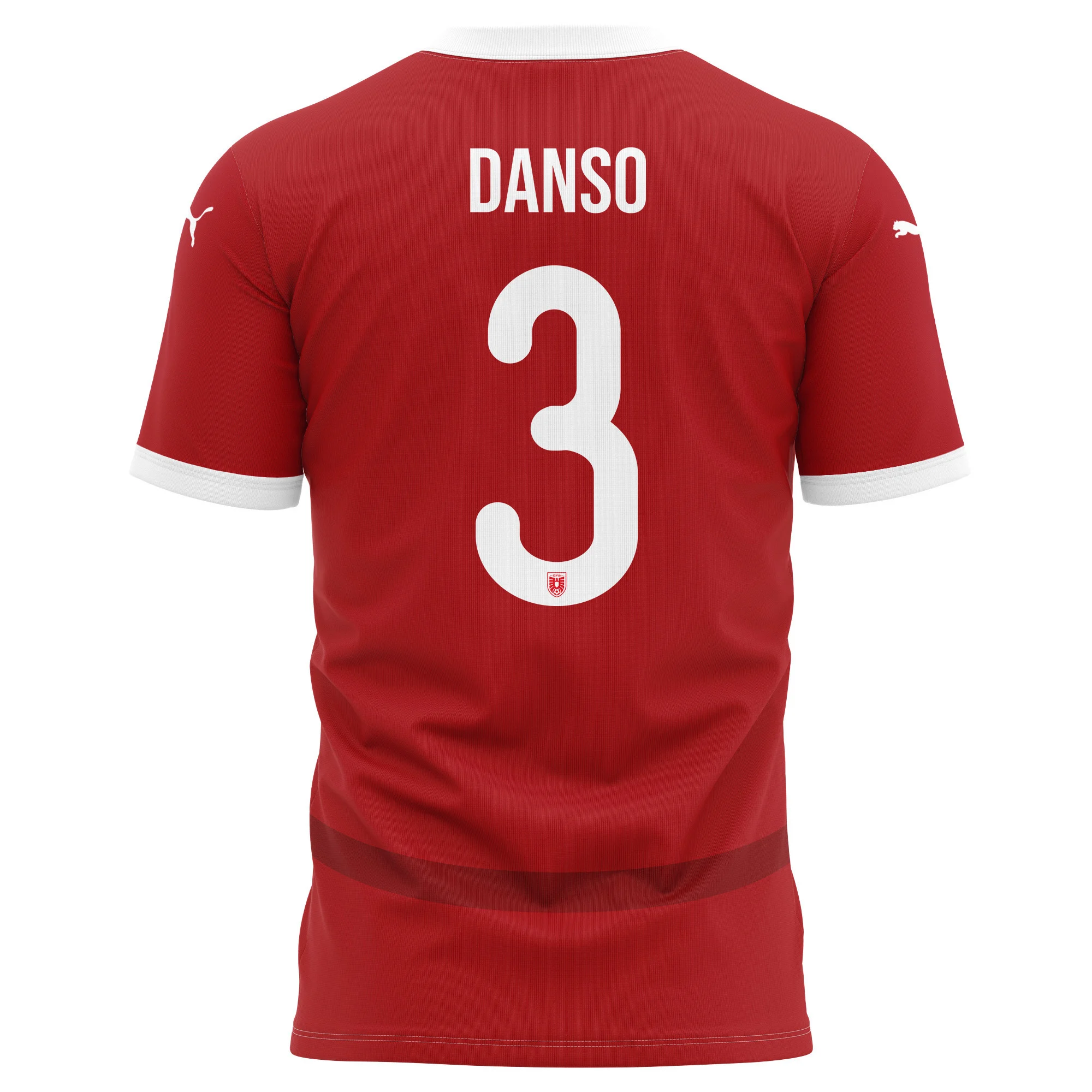 Kevin Danso 3 Austria National Team 2024/25 Home Kits AOP T-shirt - Red