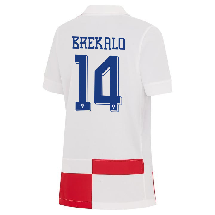 Josip Brekalo 14 Croatia National Team 2024 Home YOUTH Jersey - White