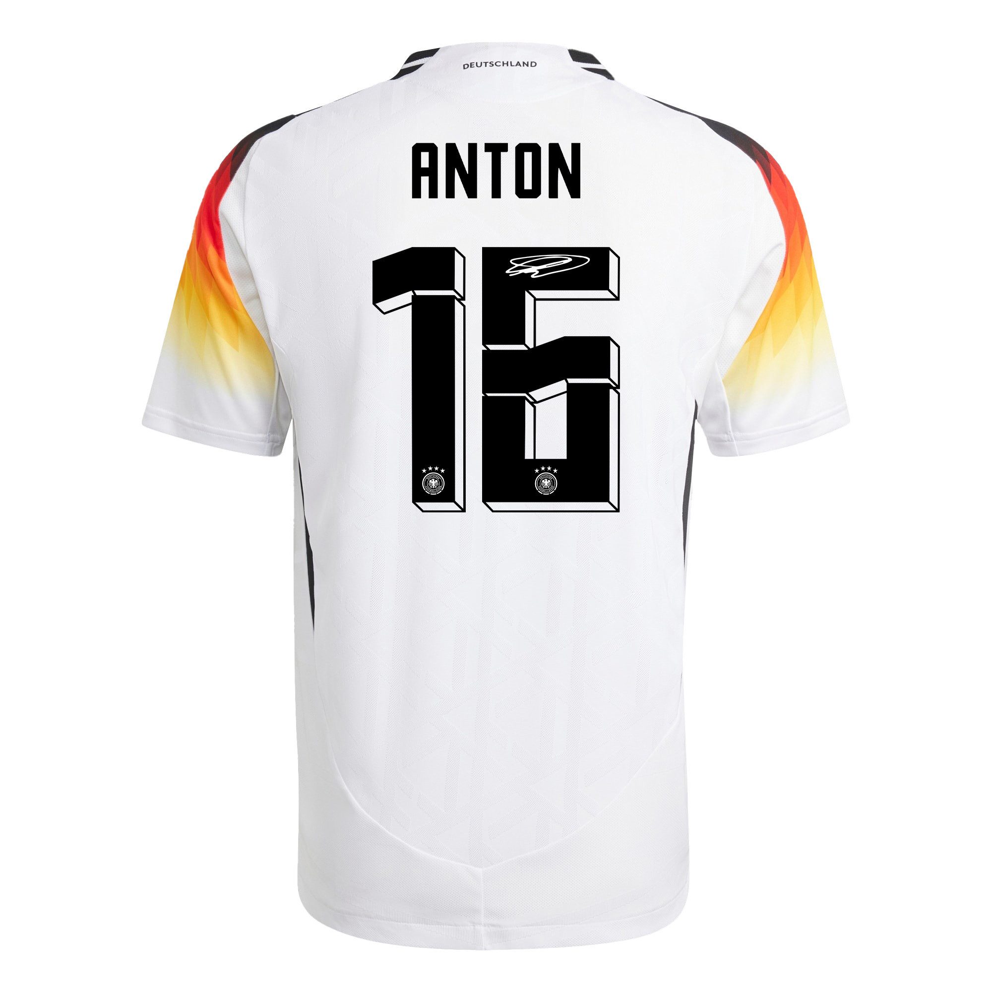 Waldemar Anton 16 Signed Germany National Team 2024/25 Home Jersey Autographed - Men