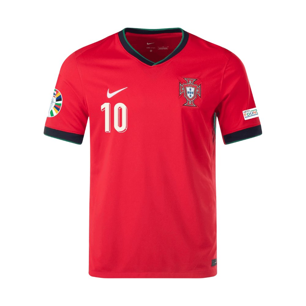 Bernardo Silva 10 Portugal National Team 2024 Home Men Jersey - Red