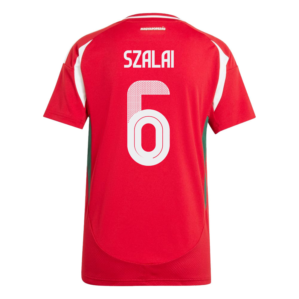 Gábor Szalai 6 Hungary National Team 2024/25 Home WOMEN Jersey - Red