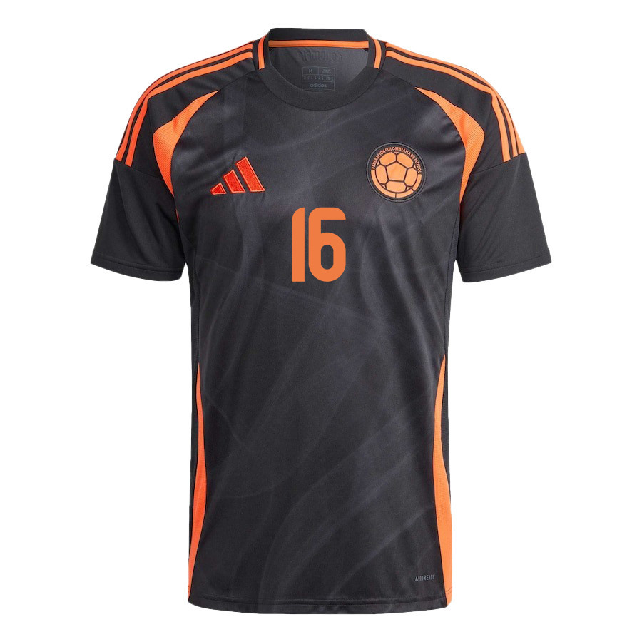 Jefferson Lerma 16 Colombia National Team 2024/25 Away Men Jersey - Black