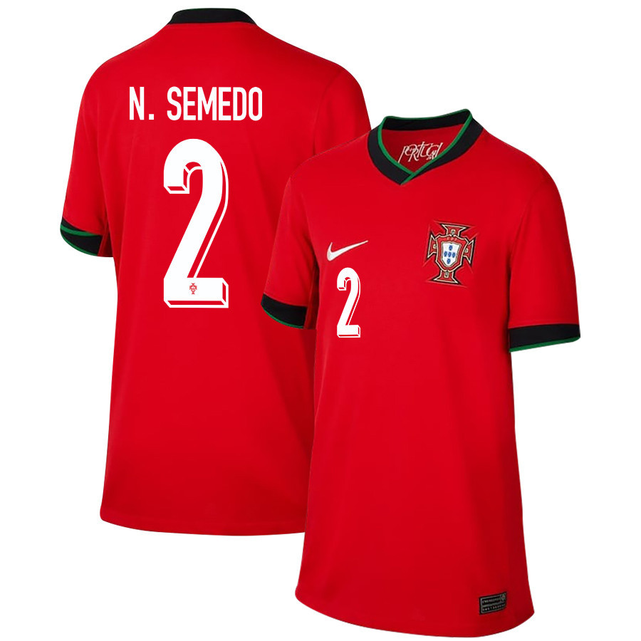 Nélson Semedo 2 Portugal National Team 2024/25 Home YOUTH Jersey - Red