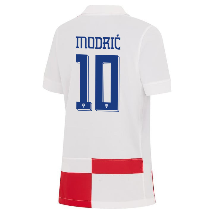 Luka Modrić 10 Croatia National Team 2024 Home YOUTH Jersey - White