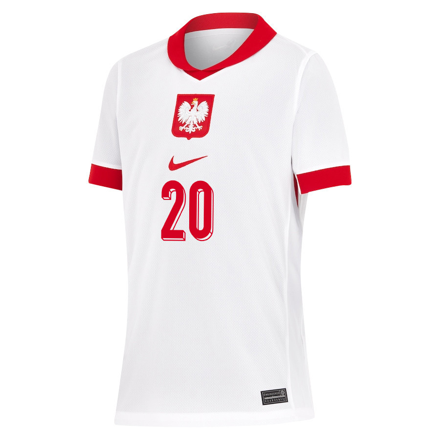 Sebastian Szymanski 20 Poland National Team 2024/25 Home YOUTH Jersey - White
