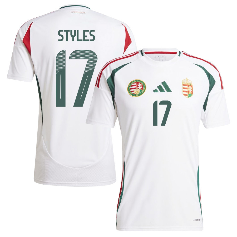 Callum Styles 17 Hungary National Team 2024/25 Away Men Jersey - White