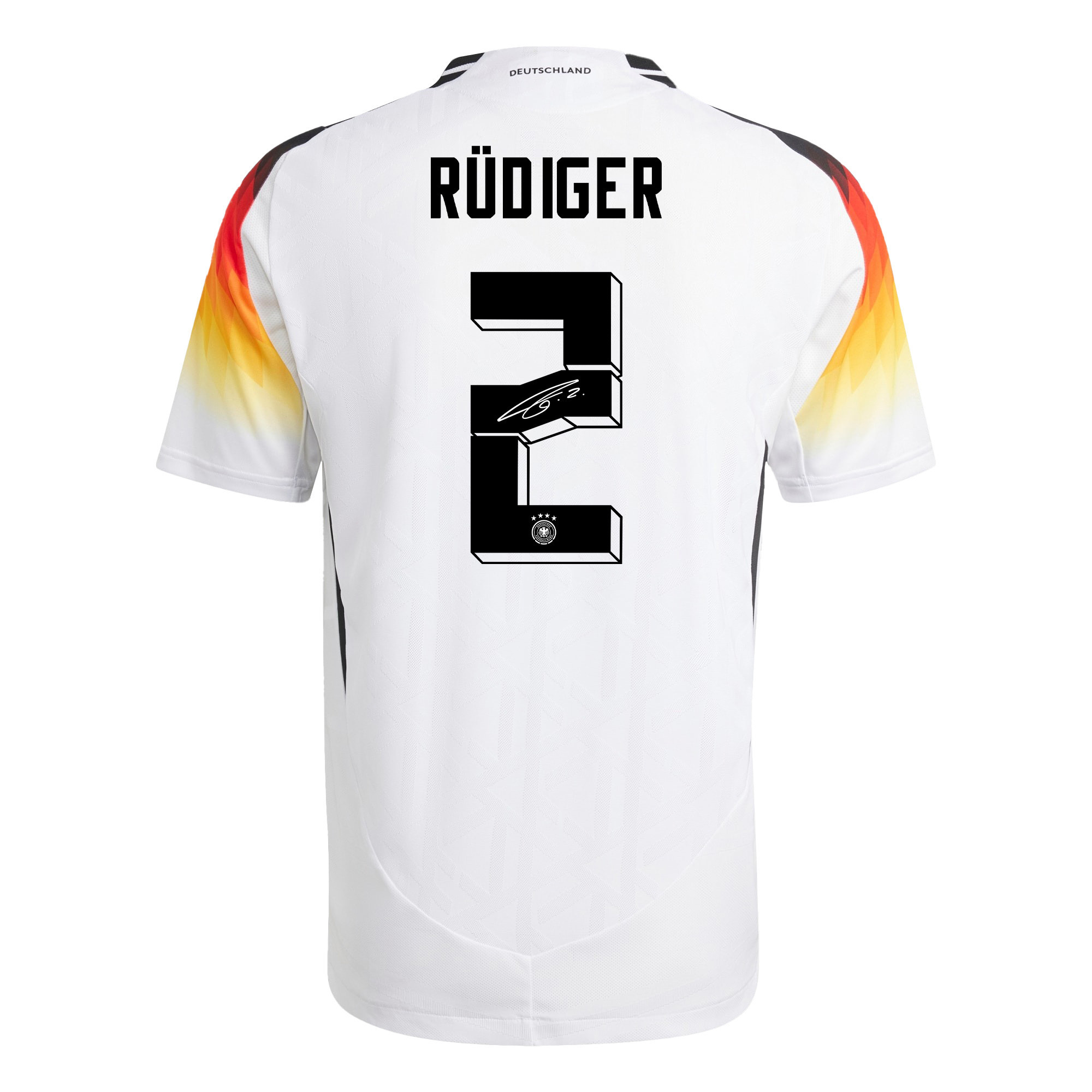 Antonio Rüdiger 2 Signed Germany National Team 2024/25 Home Jersey Autographed - Men