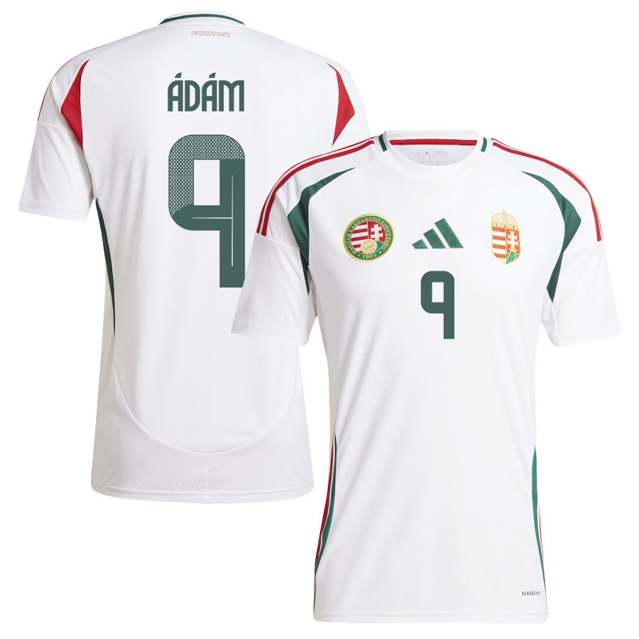 Martin Ádám 9 Hungary National Team 2024/25 Away Men Jersey - White