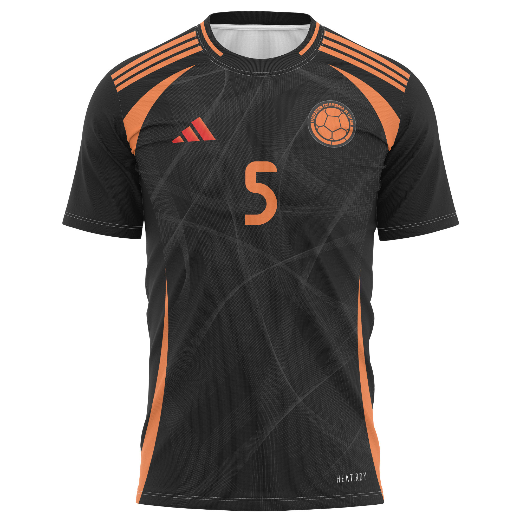 Sebastián Gómez 5 Colombia National Team 2024 Away Kits AOP T-shirt - Black