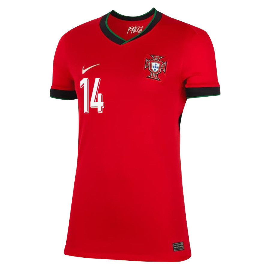 Gonçalo Inácio 14 Portugal National Team 2024/25 Home WOMEN Jersey - Red