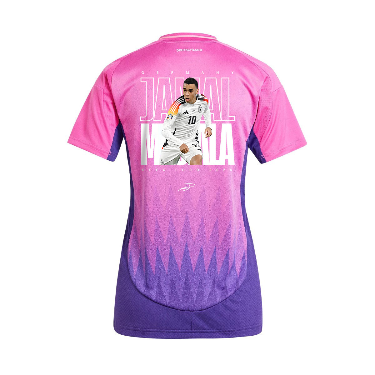 Jamal Musiala 10 Signed Young Talent Germany National Team 2024 Away WOMEN Jersey - Purple