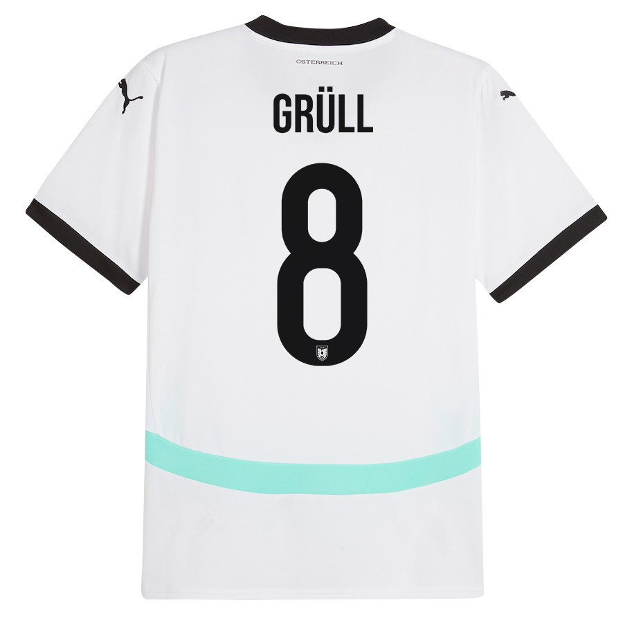 Marco Grüll 8 Austria National Team 2024/25 Away Men Jersey - White