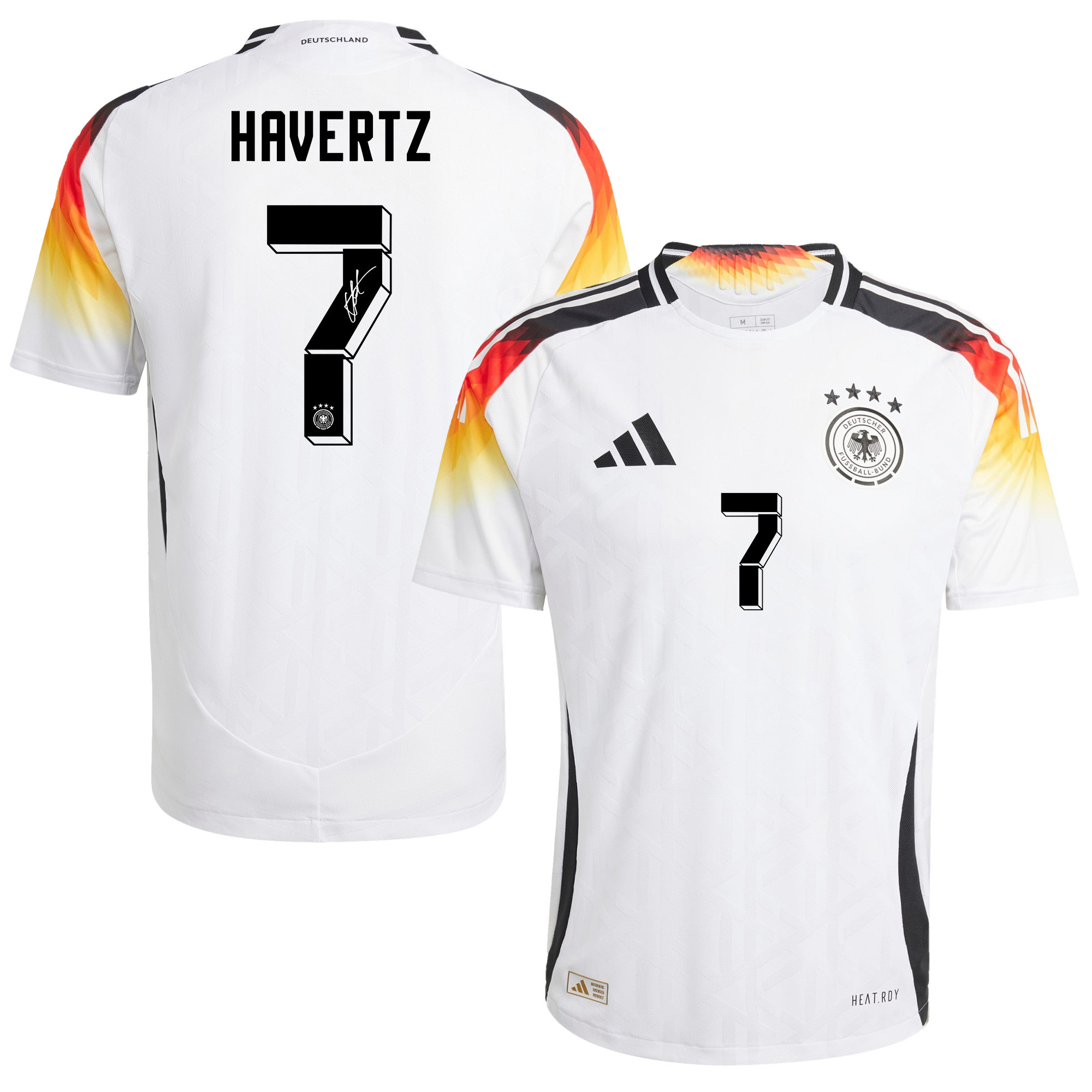 Kai Havertz 7 Signed Germany National Team 2024/25 Home Jersey Autographed - Men