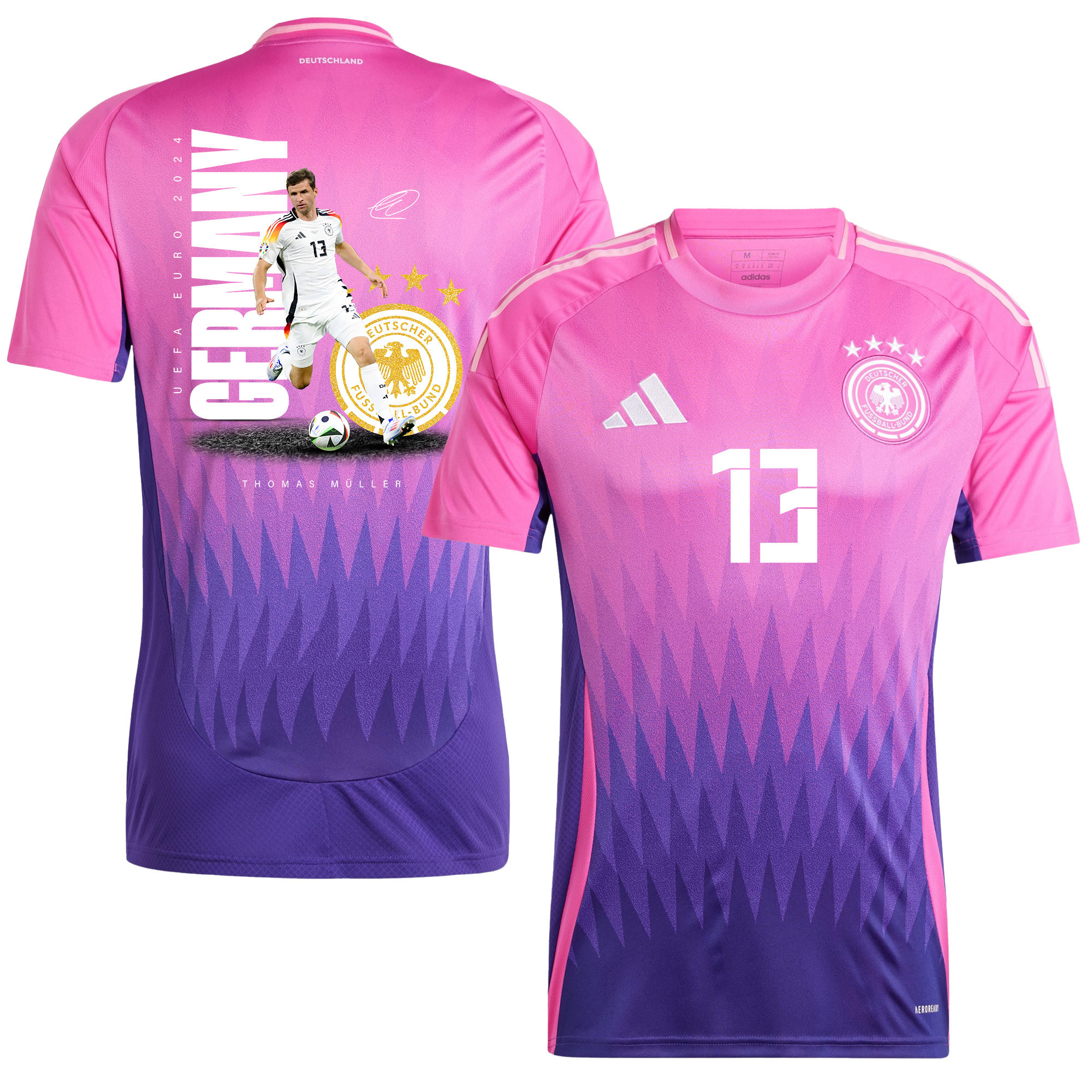 Thomas Müller 13 Signed Game-changer Germany National Team 2024 Away Men Jersey - Purple