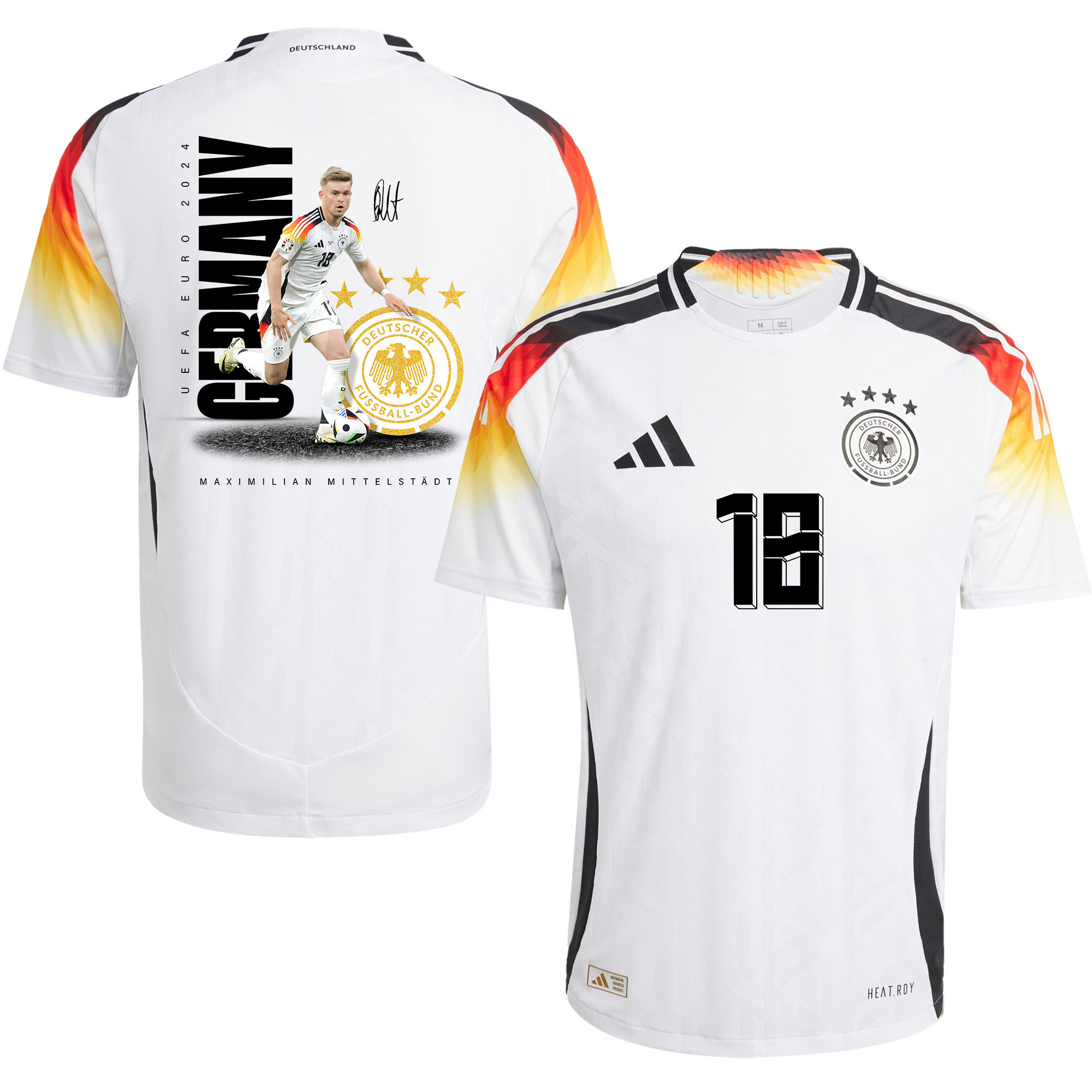 Maximilian Mittelstädt 18 Signed Game-changer Germany National Team 2024 Home Men Jersey - Purple