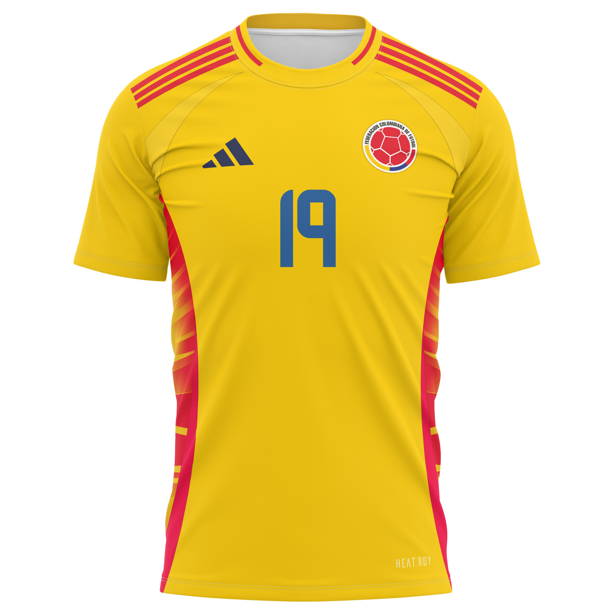 Miguel Borja 19 Colombia National Team 2024 Home Kits AOP T-shirt - Yellow