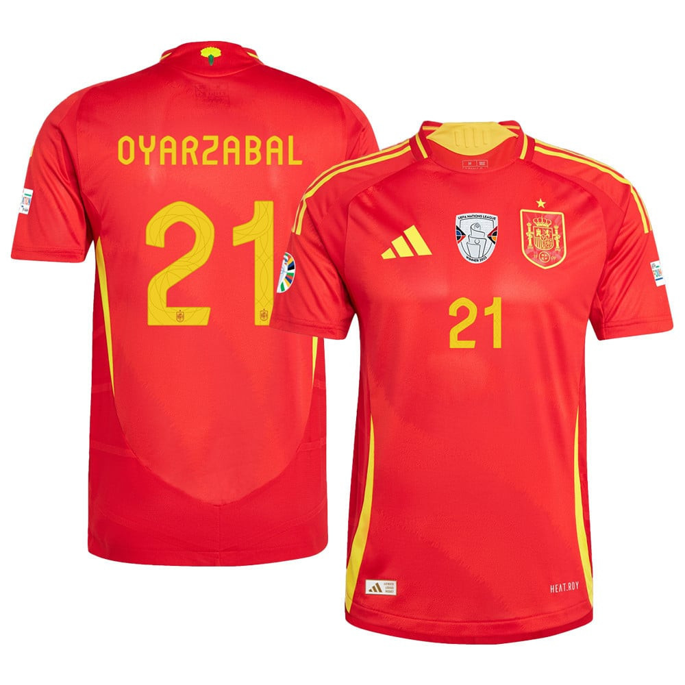Mikel Oyarzabal 21 Spain National Team 2024 Home Men Jersey - Scarlet