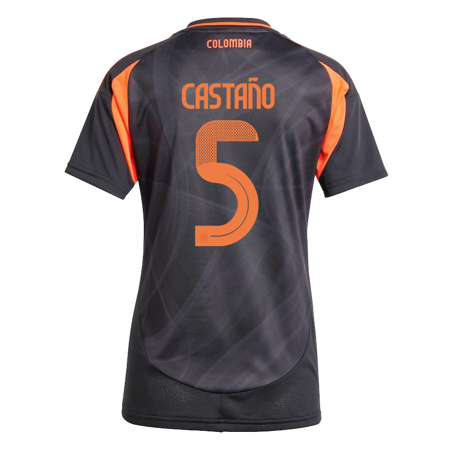 Kevin Castaño 5 Colombia National Team 2024/25 Away Women Jersey - Black