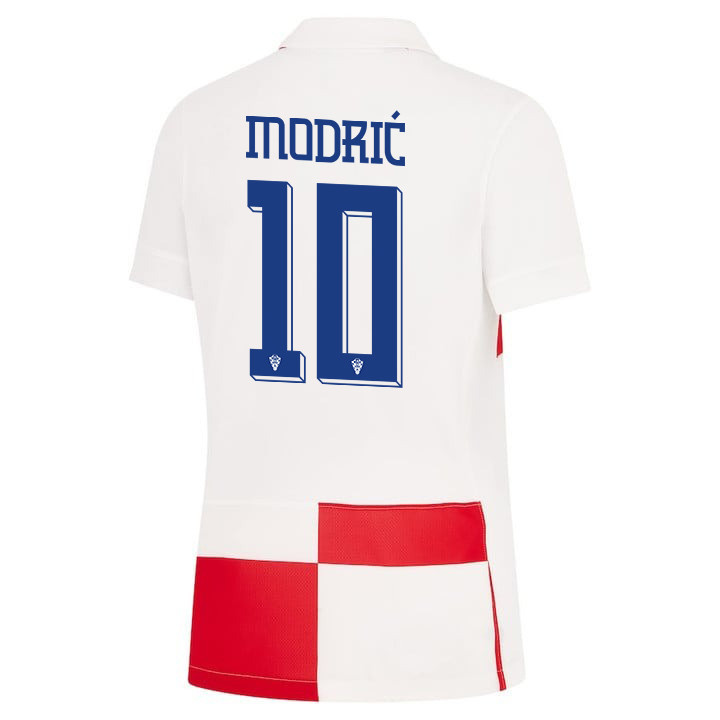 Luka Modrić 10 Croatia National Team 2024 Home WOMEN Jersey - White
