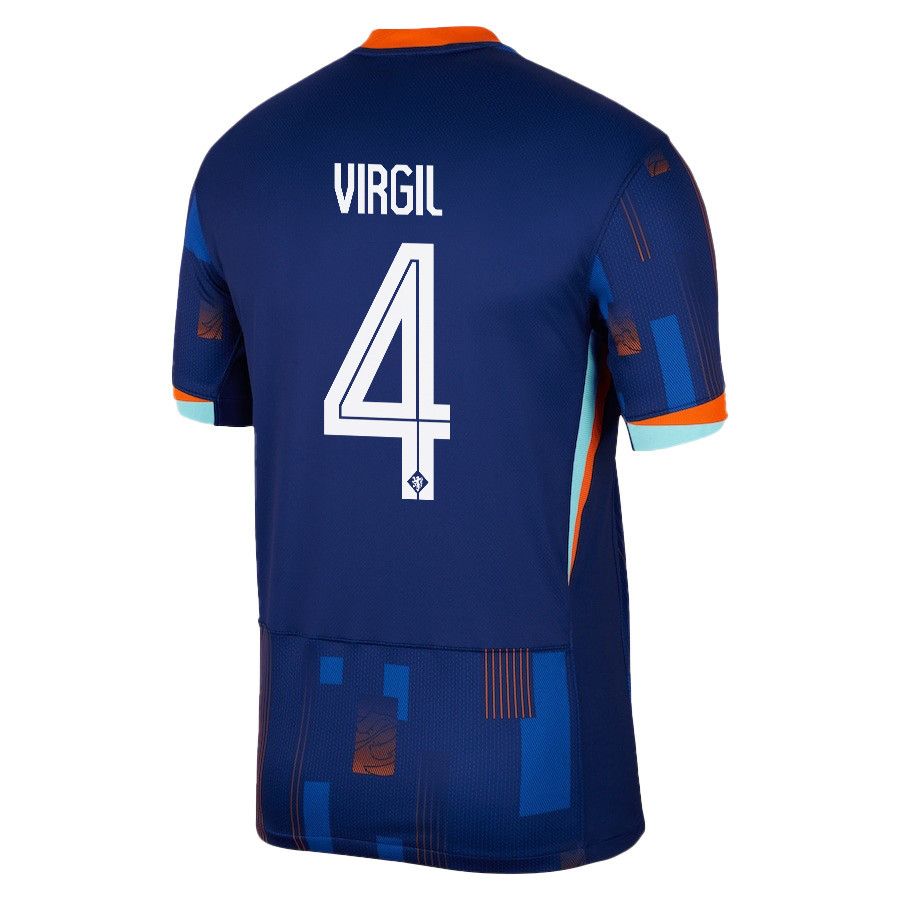 Virgil van Dijk 4 Netherlands National Team 2024/25 Away Men Jersey - Navy