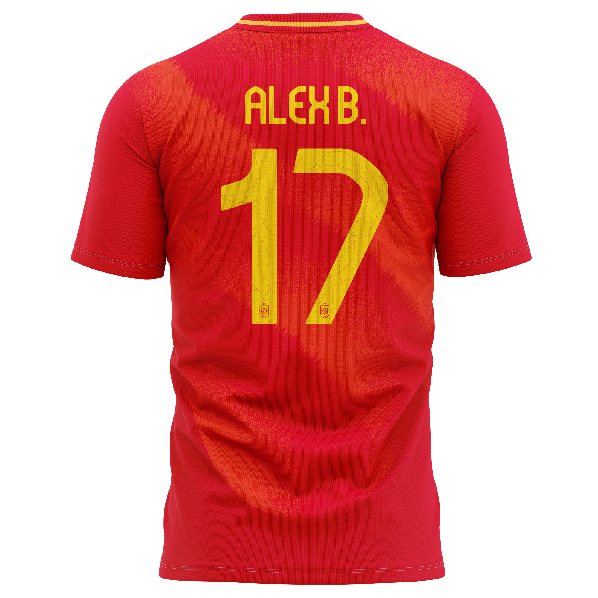 Álex Baena 17 Spain National Team 2024 Home Kits AOP T-shirt - Red