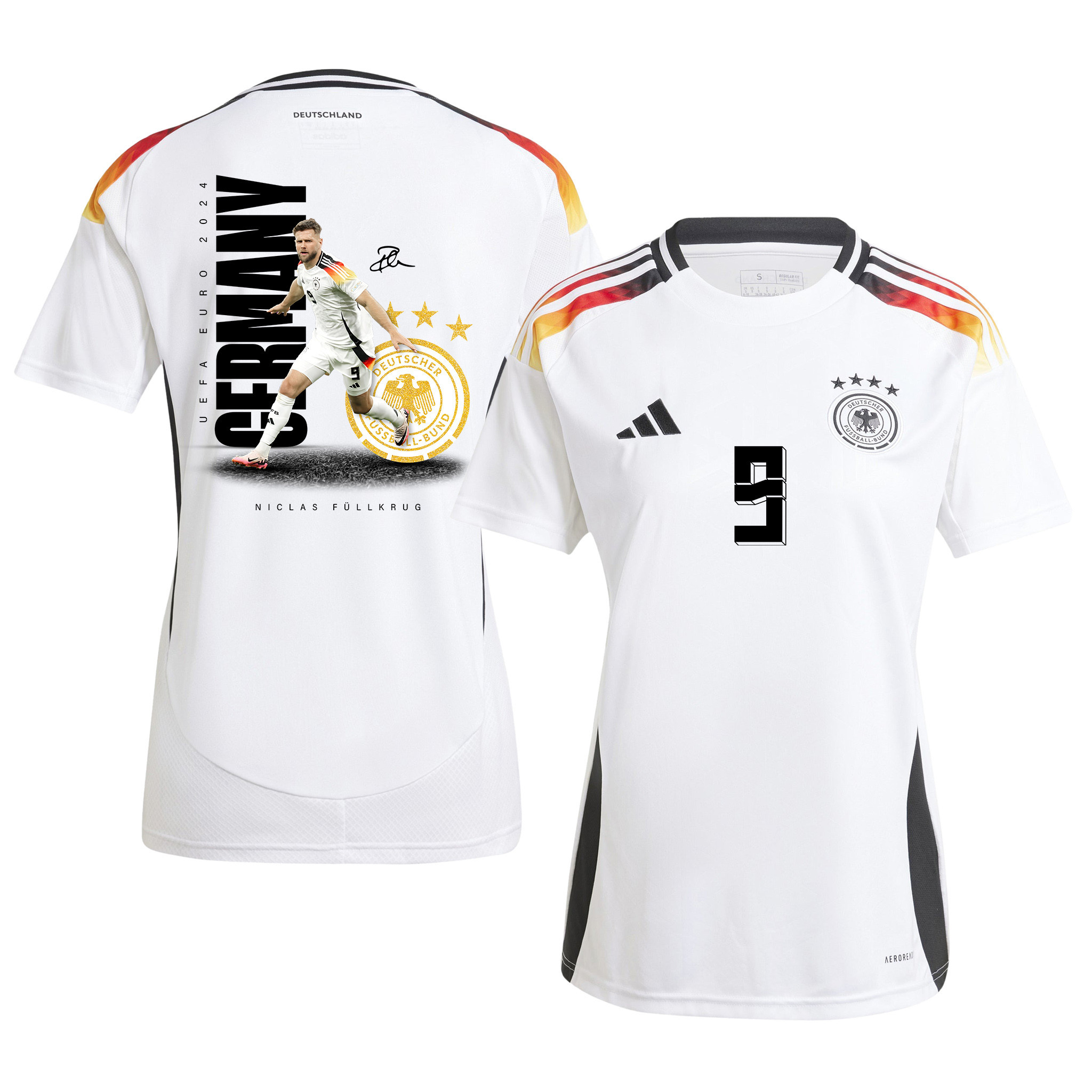 Niclas Füllkrug 9 Signed Game-changer Germany National Team 2024 Home WOMEN Jersey - White