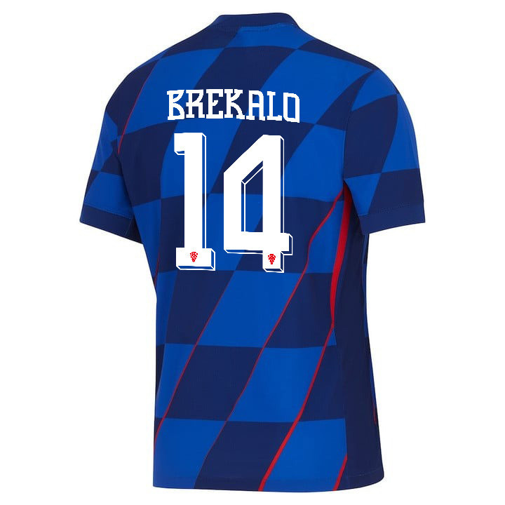 Josip Brekalo 14 Croatia National Team 2024 Away Men Jersey - Blue