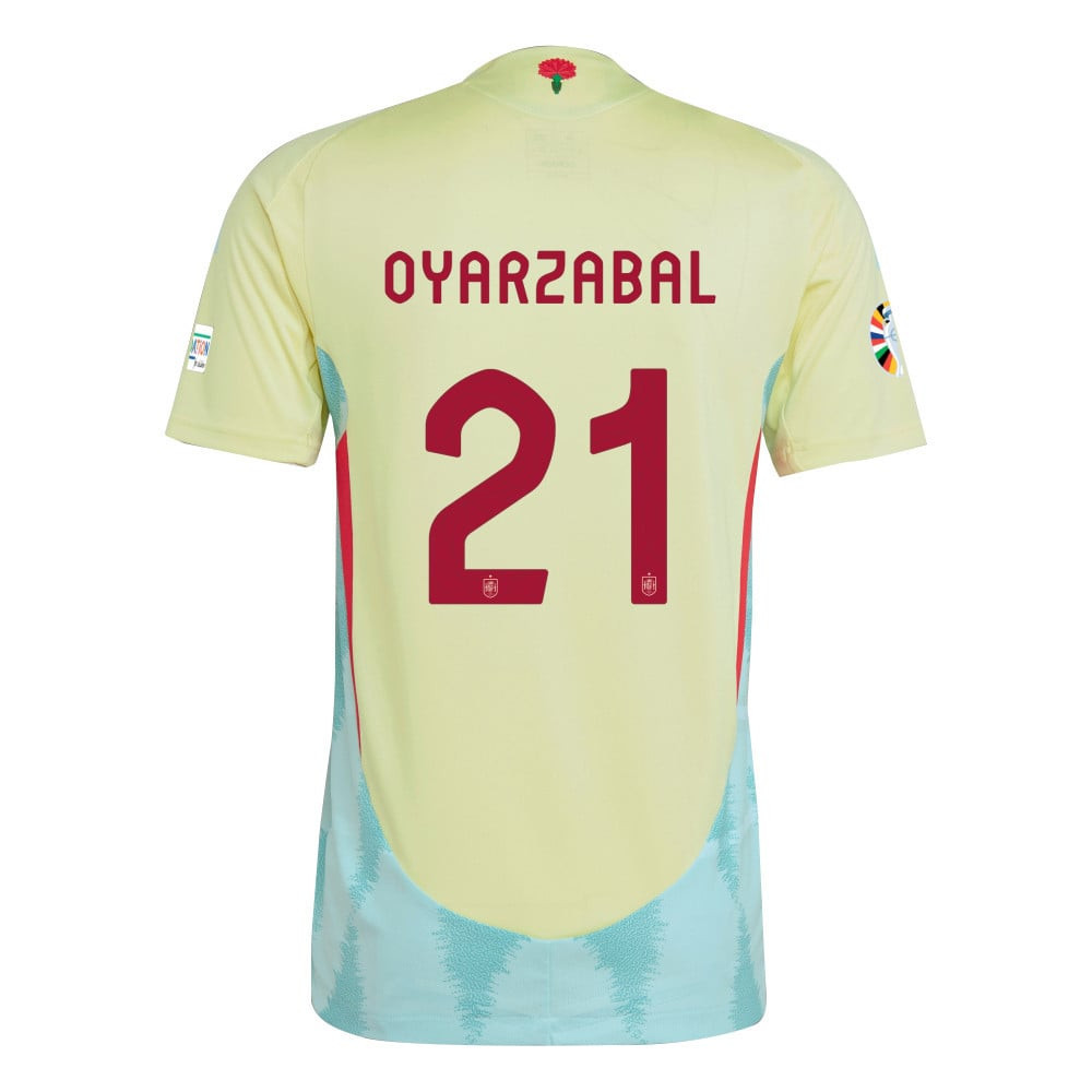 Mikel Oyarzabal 21 Spain National Team 2024 Away Men Jersey - Yellow