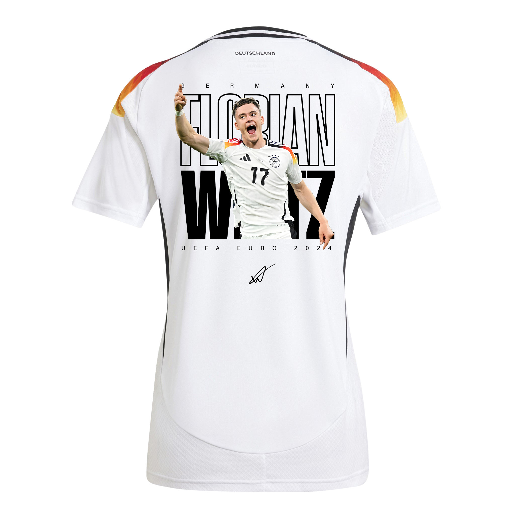Florian Wirtz 17 Signed Rising Star Germany National Team 2024 Home WOMEN Jersey - White