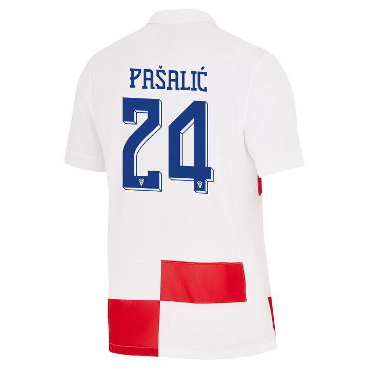 Marco Pašalić 24 Croatia National Team 2024 Home Men Jersey - White