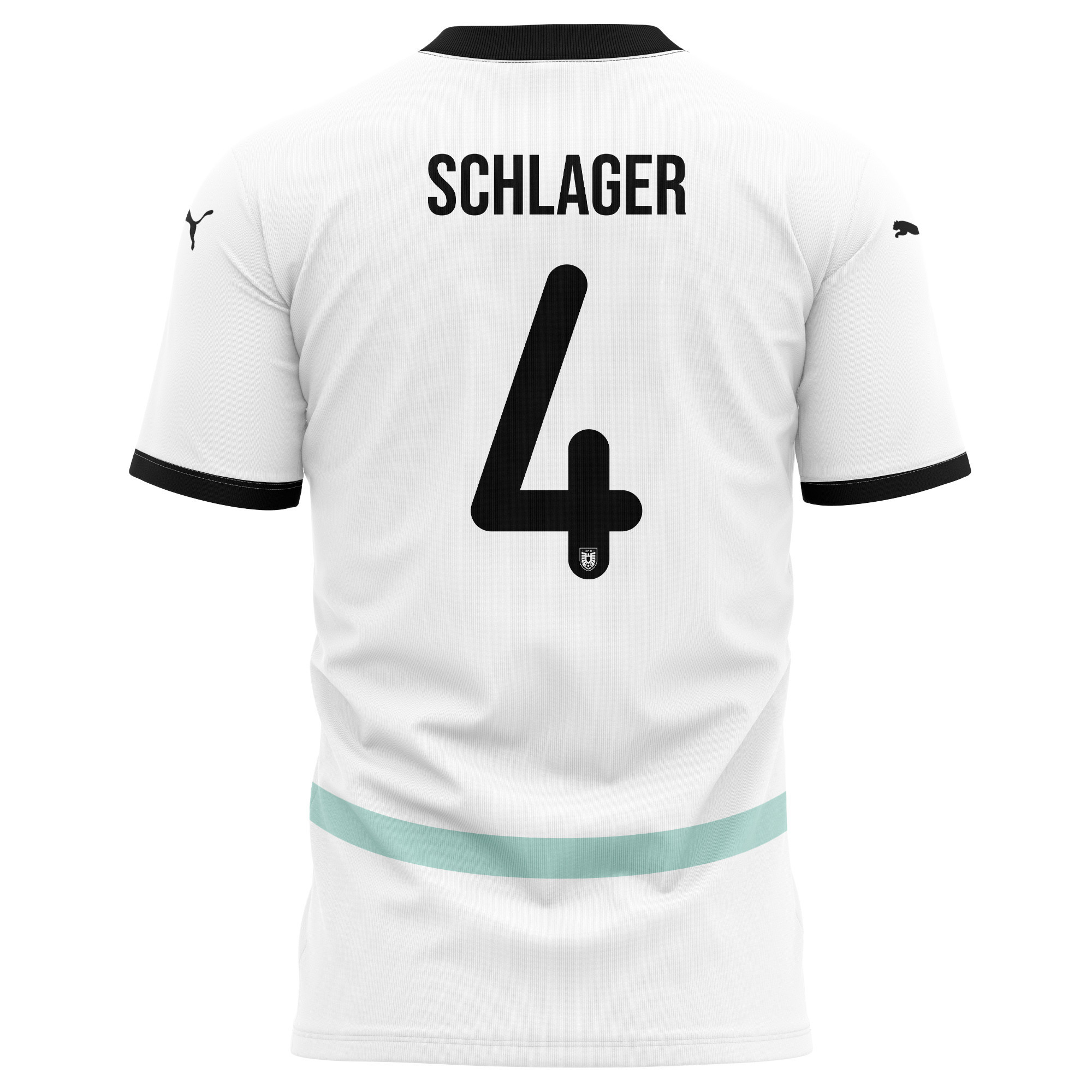 Xaver Schlager 4 Austria National Team 2024/25 Away Kits AOP T-shirt - White