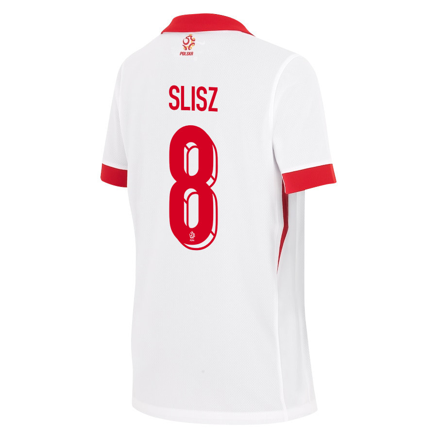 Bartosz Slisz 8 Poland National Team 2024/25 Home YOUTH Jersey - White