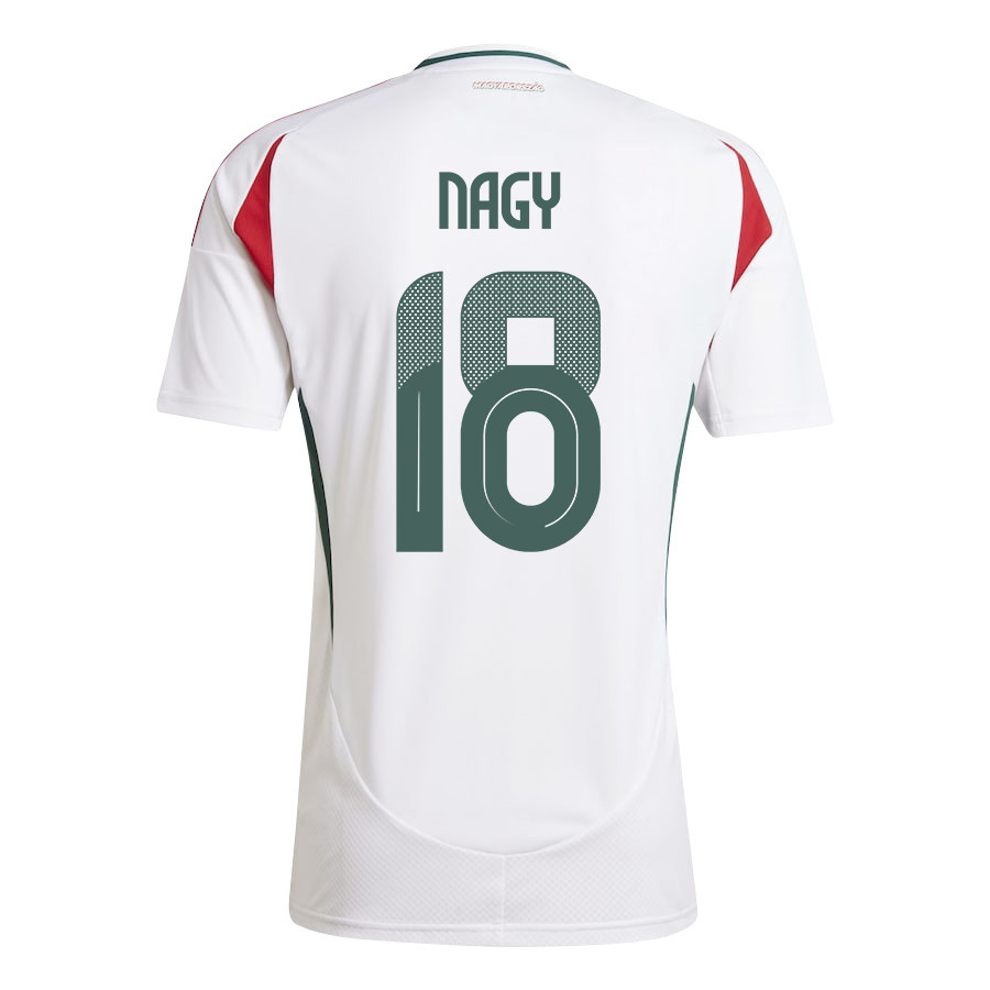 Zsolt Nagy 18 Hungary National Team 2024/25 Away Men Jersey - White