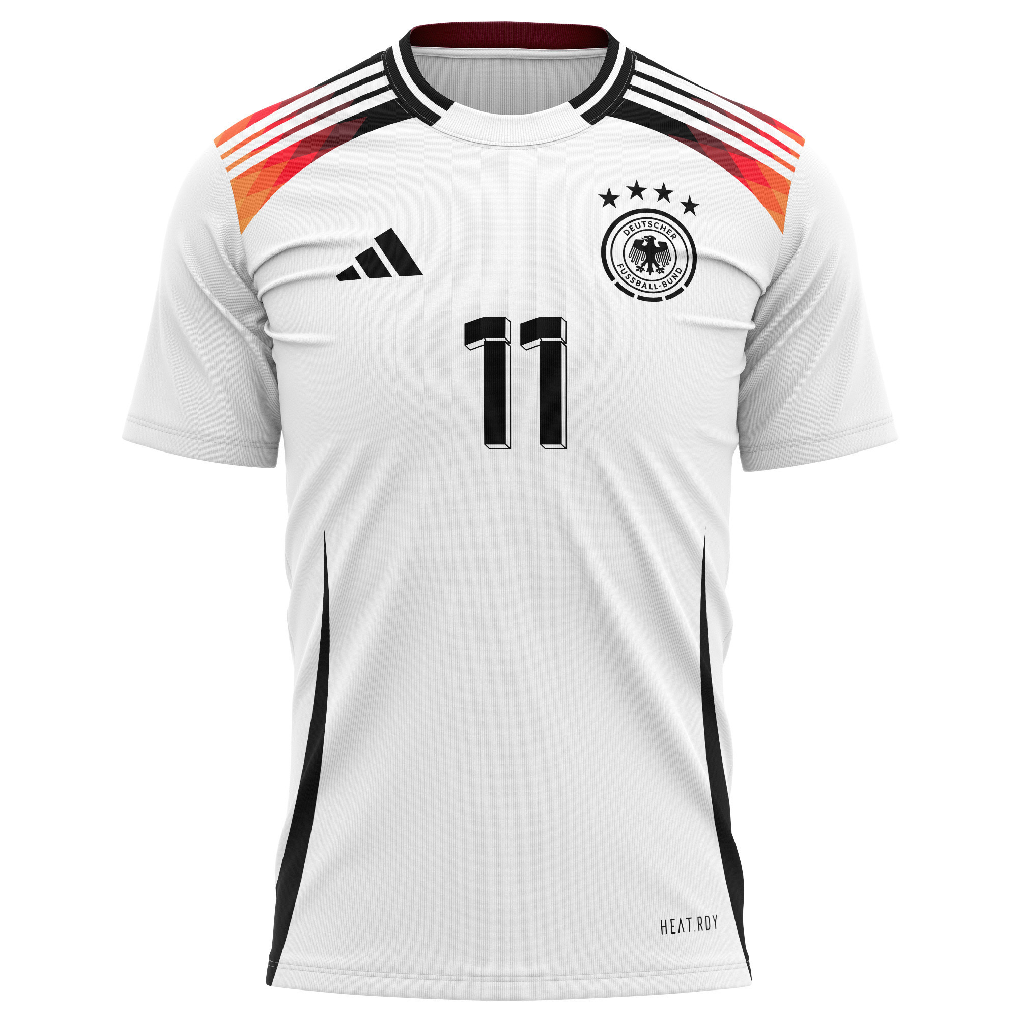 Chris Führich 11 Signed Germany National Team 2024 Home Kits AOP T-shirt Autographed- White