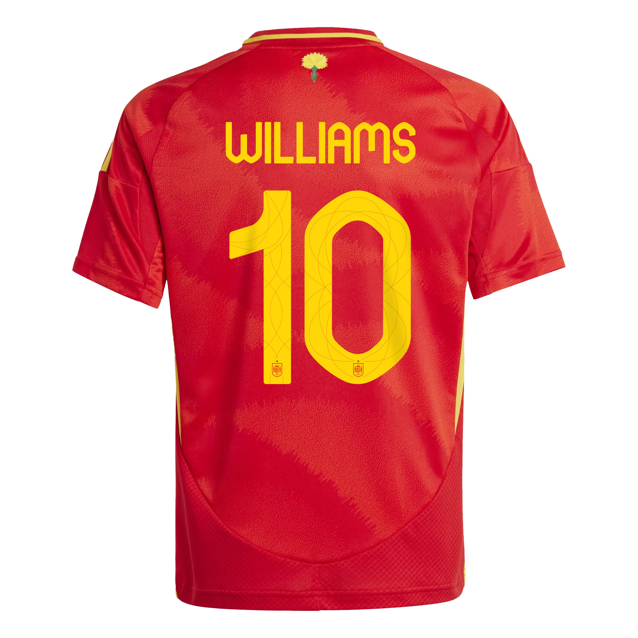 Nico Williams 10 Spain National Team 2024 Home YOUTH Jersey - Red