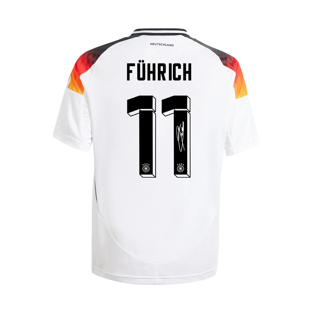 Chris Führich 11 Signed Germany National Team 2024/25 YOUTH Jersey Autographed - Home