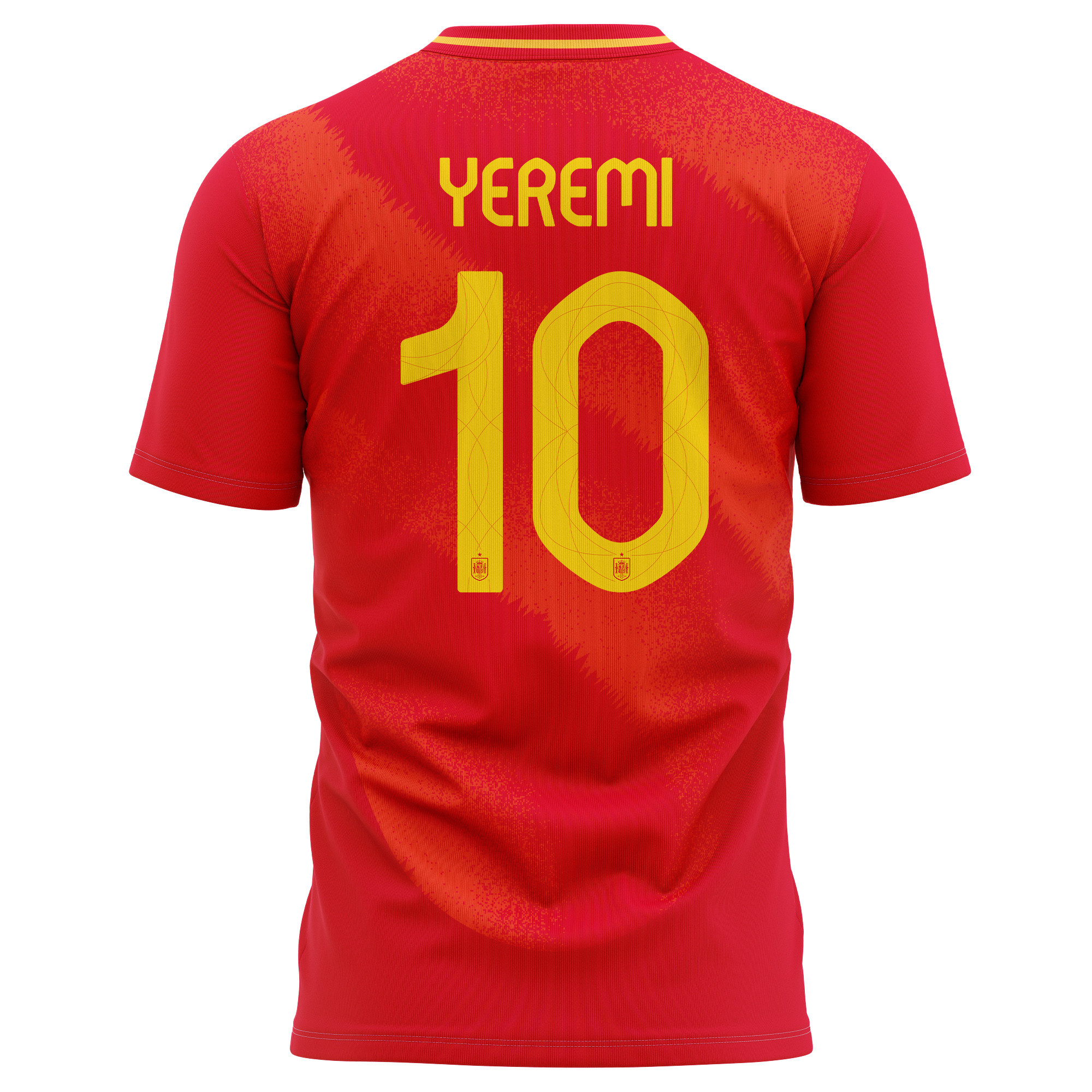 Yeremy Pino 10 Spain National Team 2024 Home Kits AOP T-shirt - Red