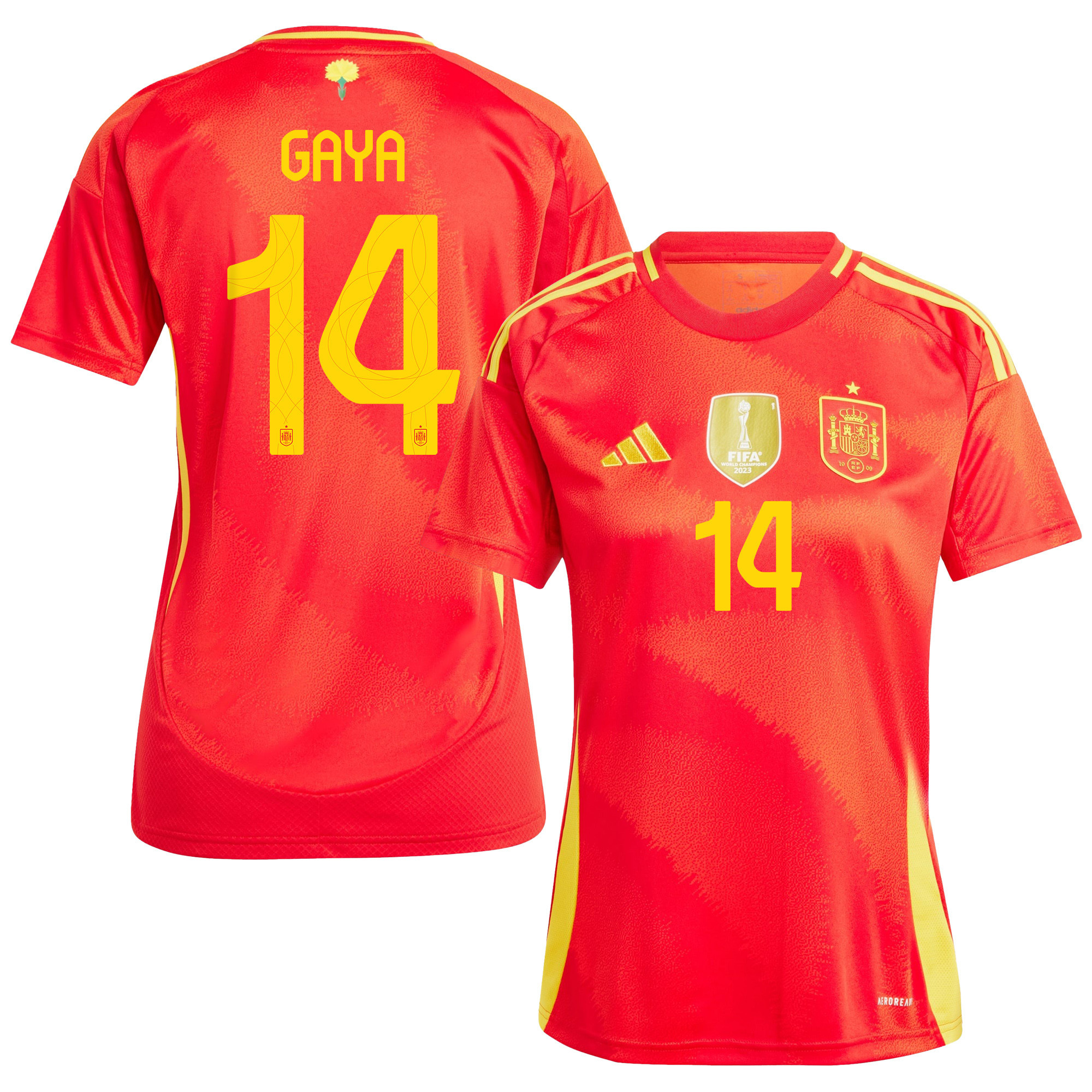 José Gayà 14 Spain National Team 2024 Home WOMEN Jersey - Red