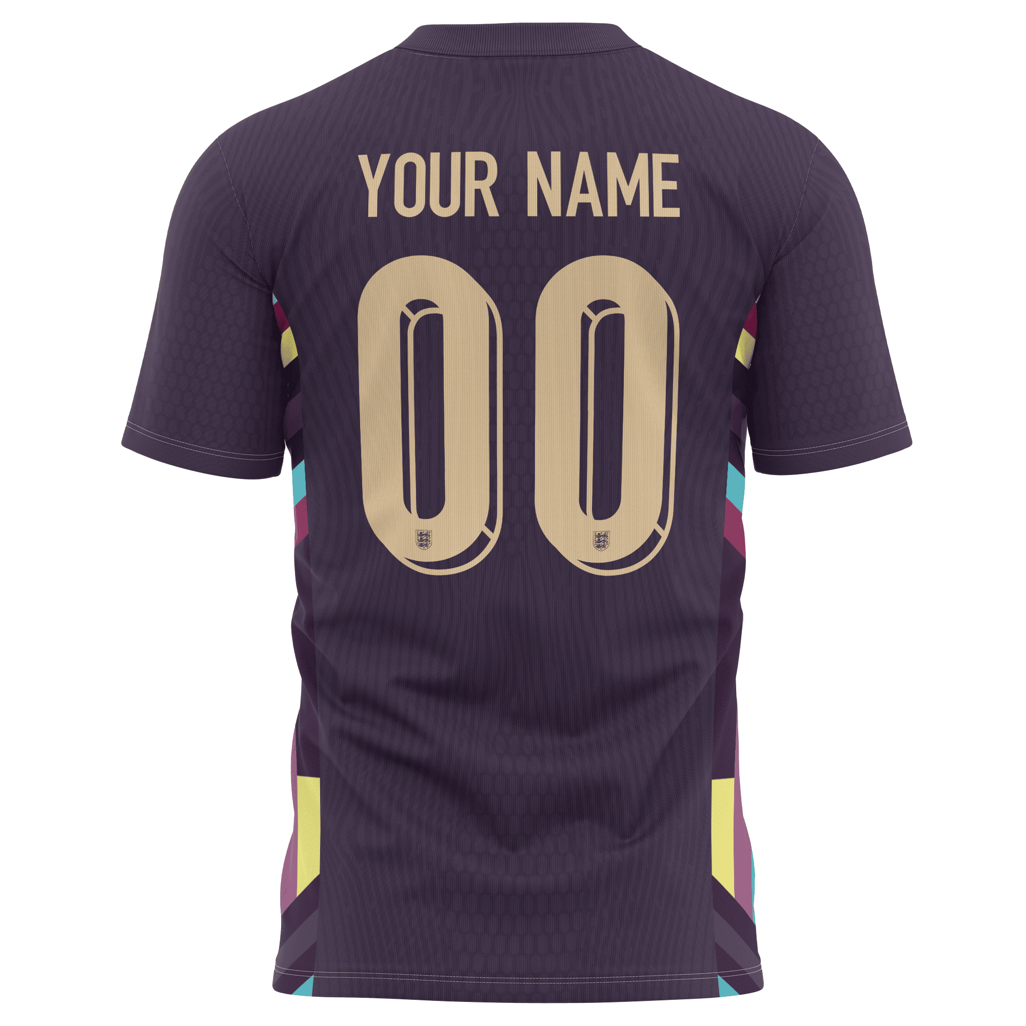 England National Team 2024 Away Kits Custom AOP T-shirt - Purple