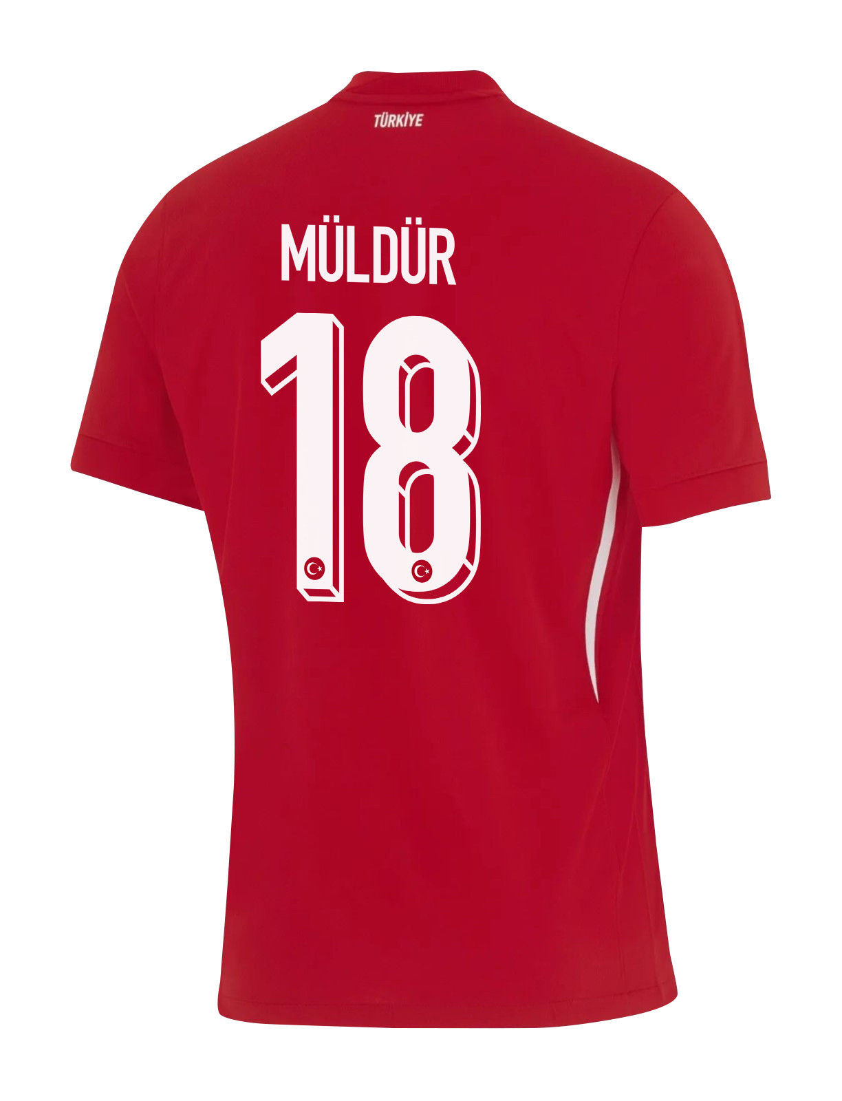 Mert Müldür 18 Turkey National Team 2024 Away Stadium Men Jersey - Red
