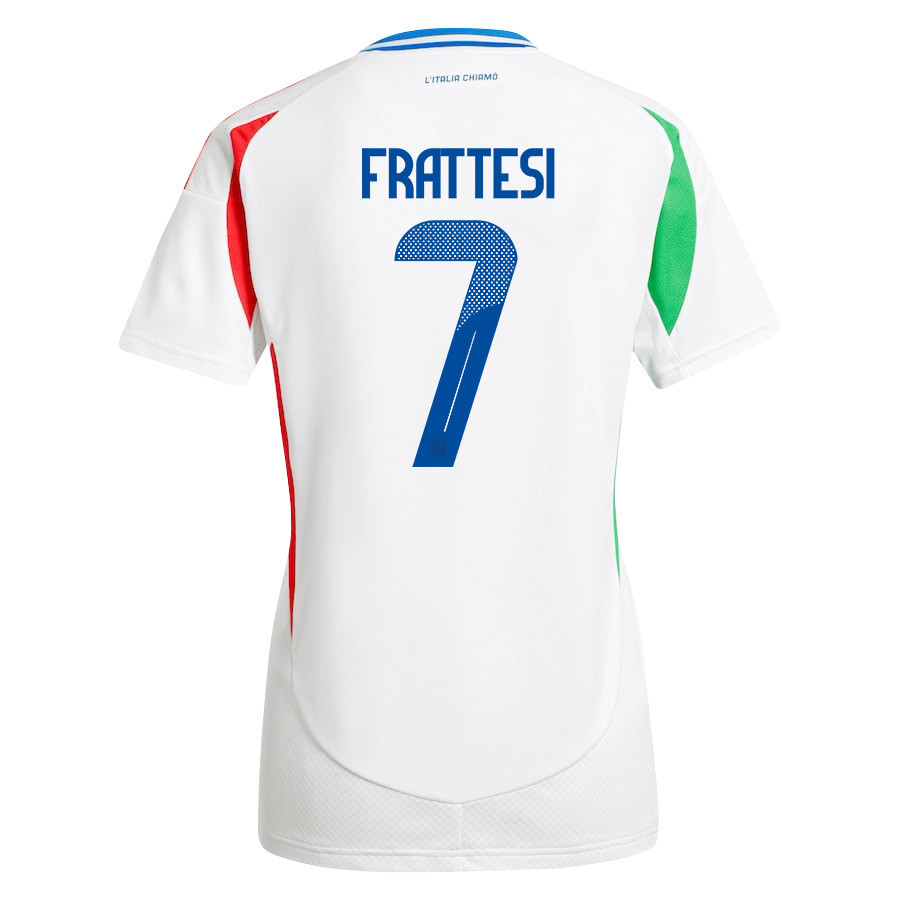 Davide Frattesi 7 Italy National Team 2024/25 Away Women Jersey - White