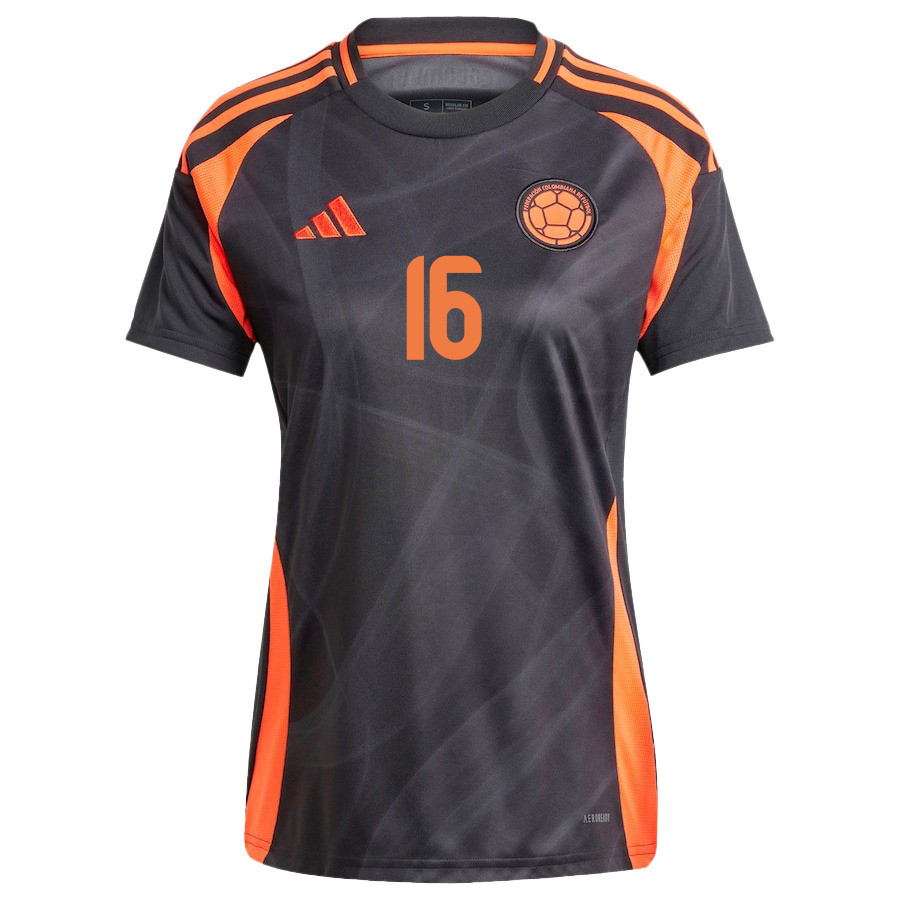 Jefferson Lerma 16 Colombia National Team 2024/25 Away Women Jersey - Black