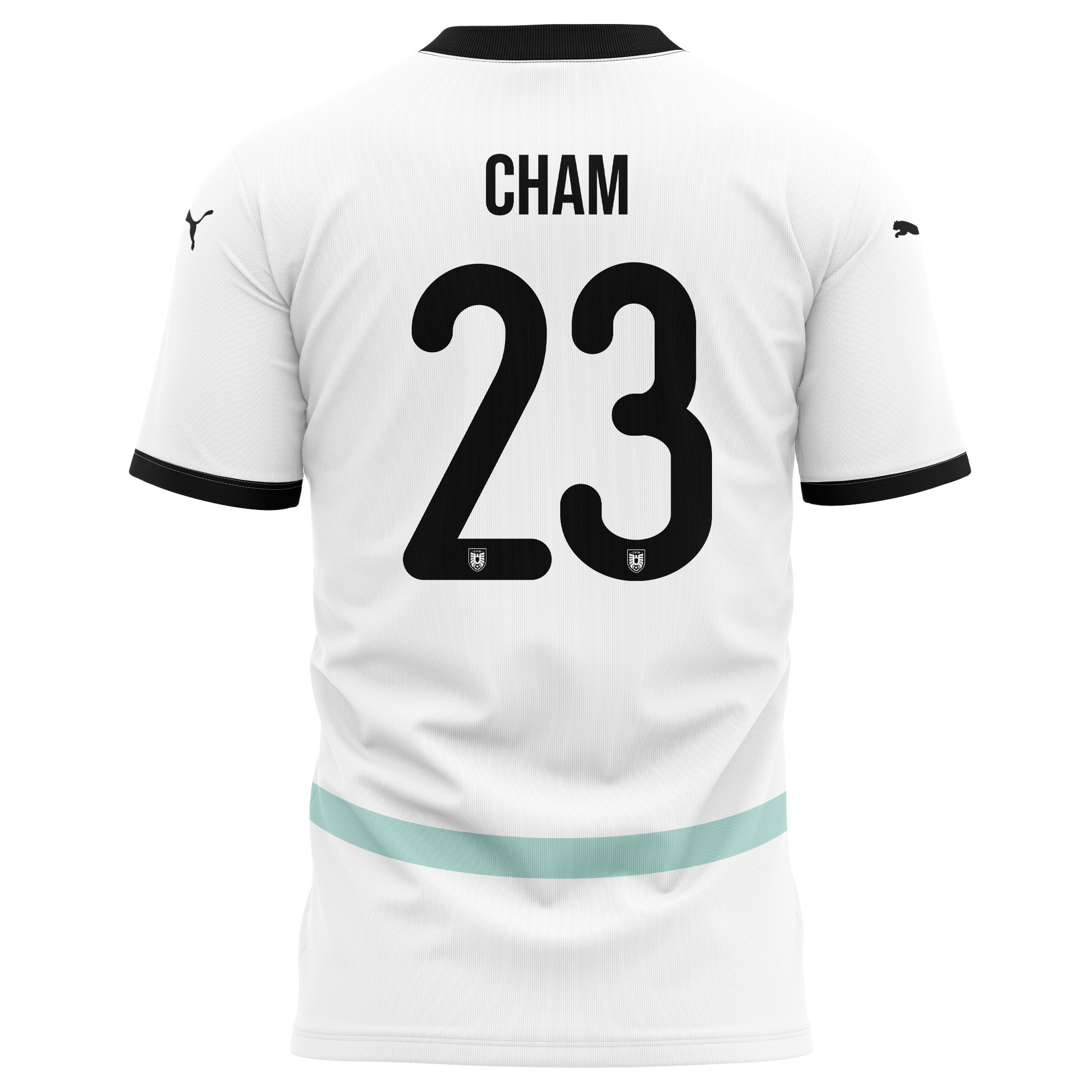 Muhammed Cham 23 Austria National Team 2024/25 Away Kits AOP T-shirt - White