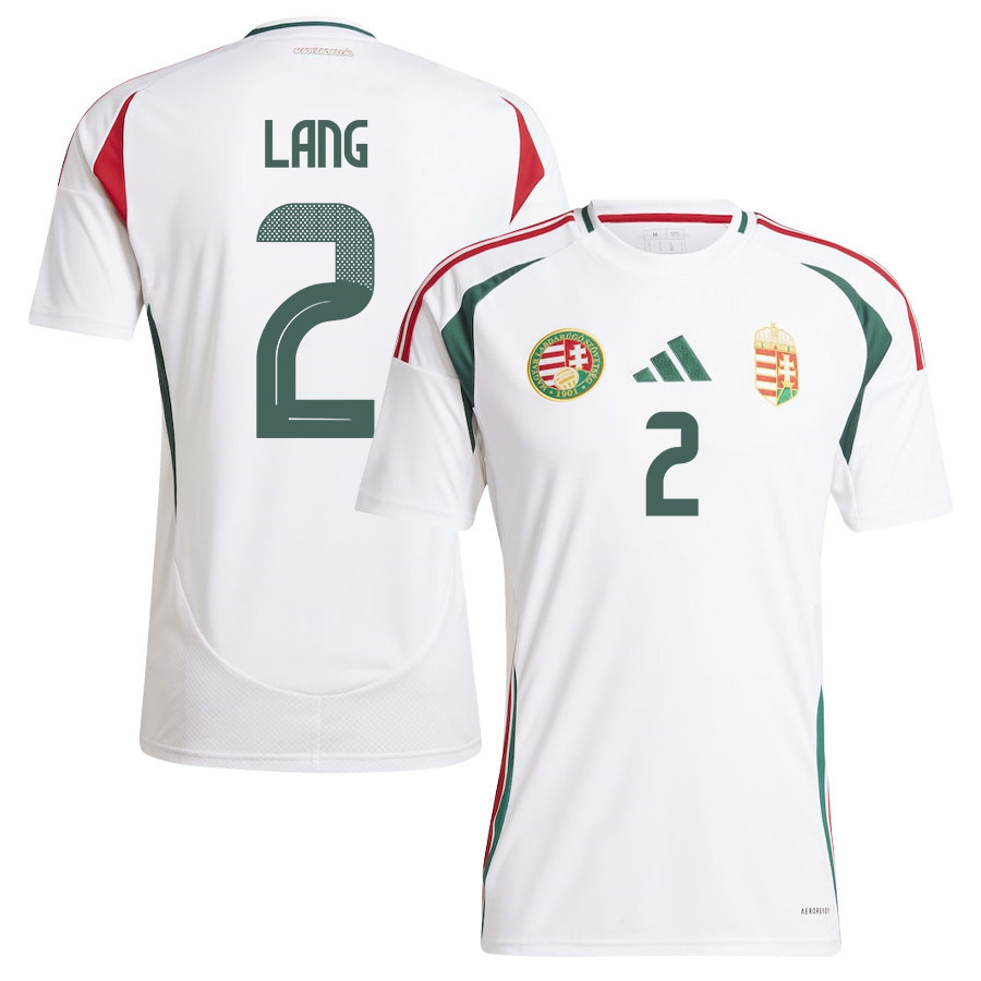 Ádám Lang 2 Hungary National Team 2024/25 Away Men Jersey - White