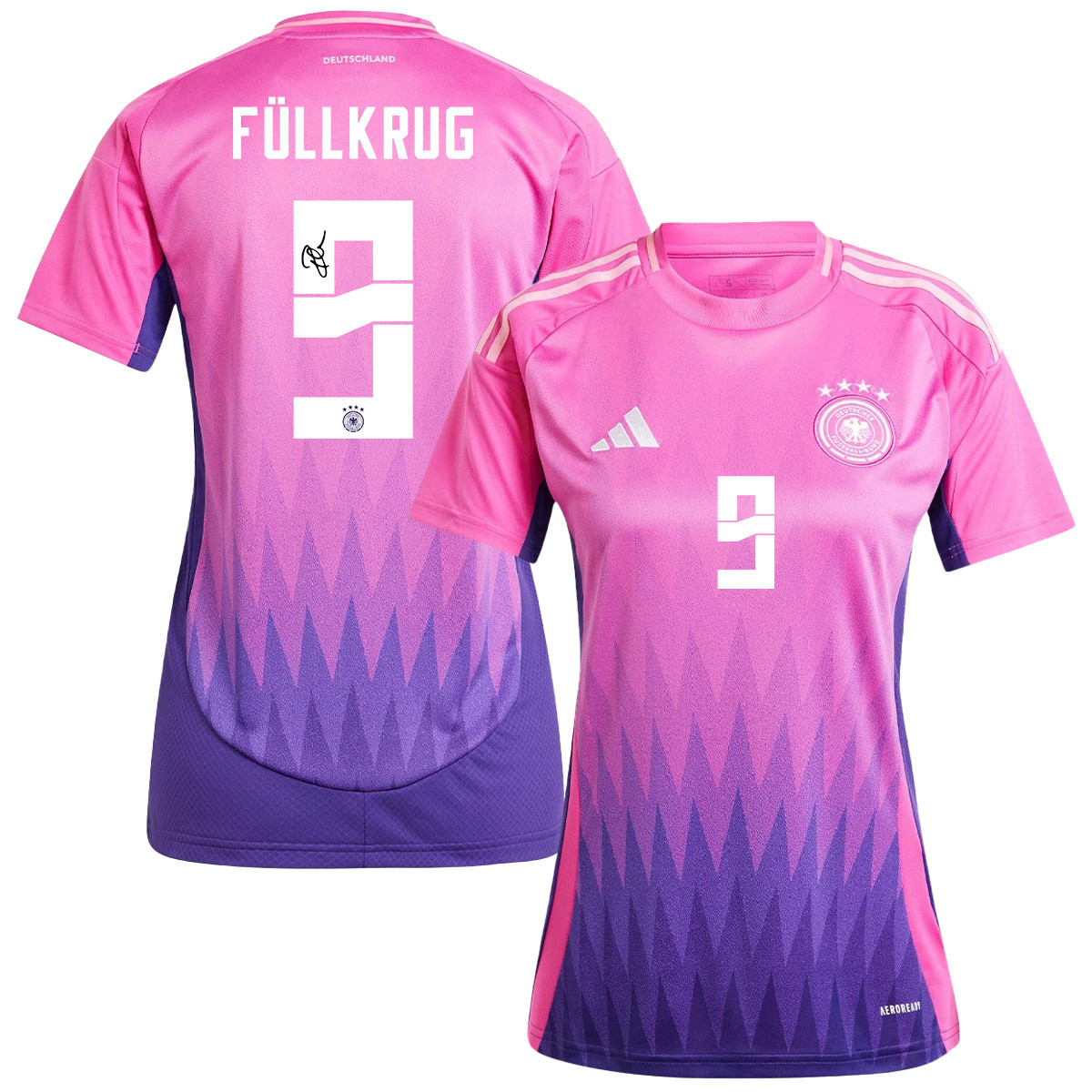 Niclas Füllkrug 9 Signed Germany National Team 2024/25 Away Jersey Autographed - Women
