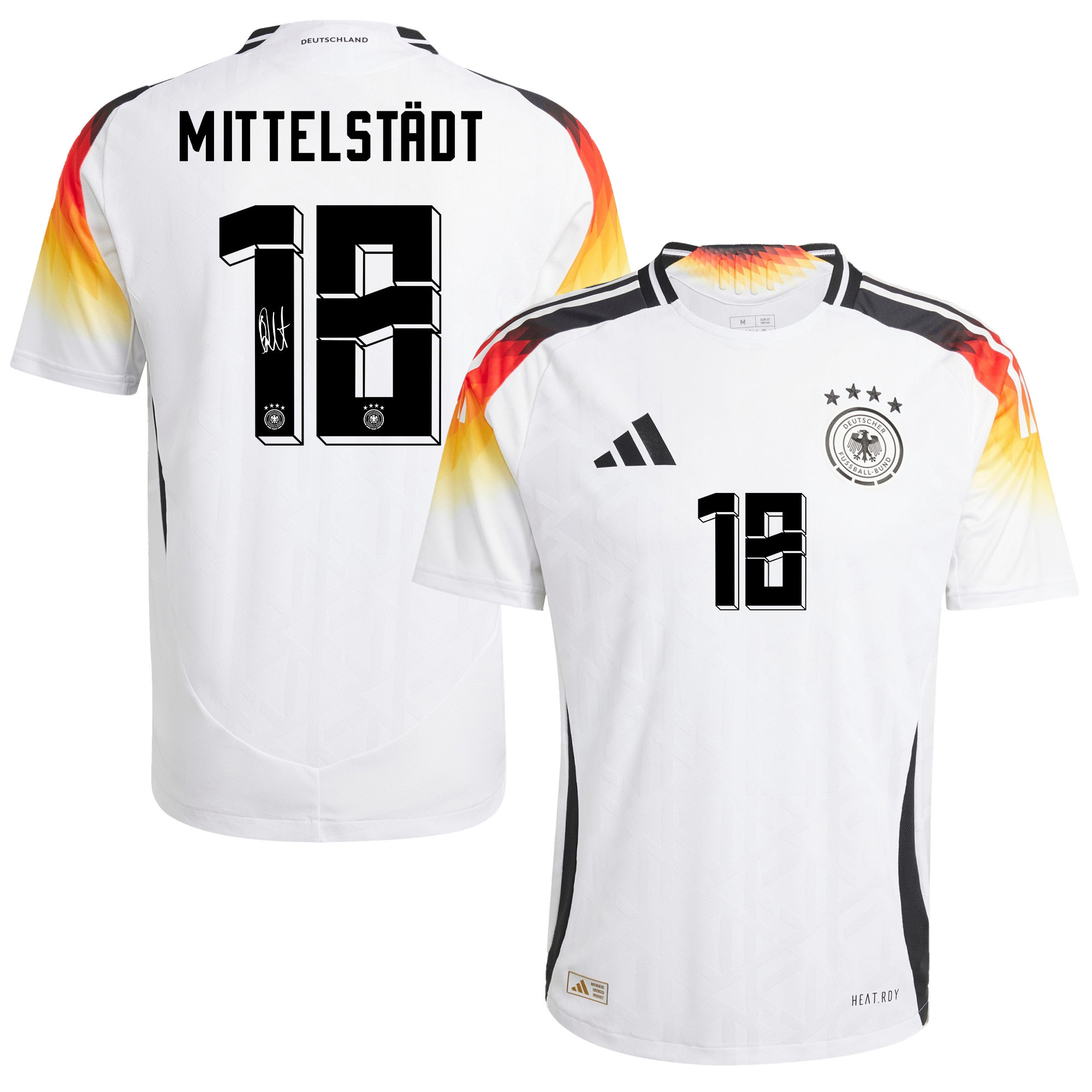 Maximilian Mittelstädt 18 Signed Germany National Team 2024/25 Home Jersey Autographed - Men