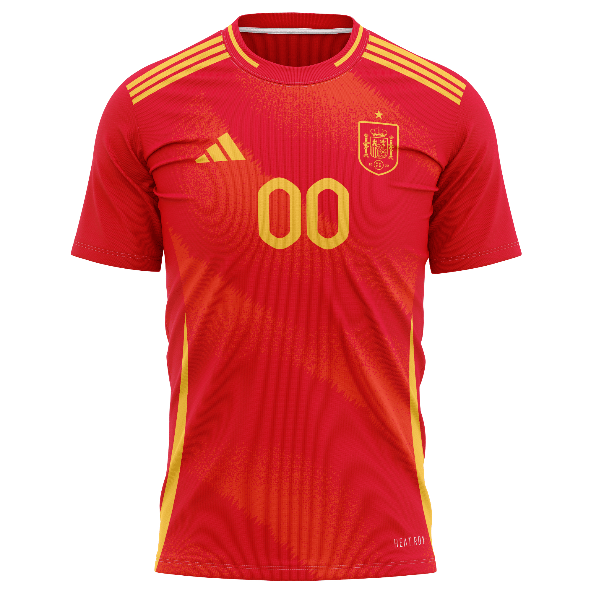 Spain National Team 2024 Home Kits Custom AOP T-shirt - Scarlet