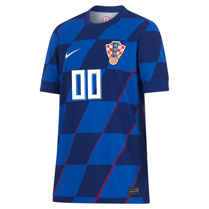 Croatia National Team 2024 Away YOUTH Custom Jersey - Blue